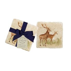 The Doting Deer Coasters Set Of 2